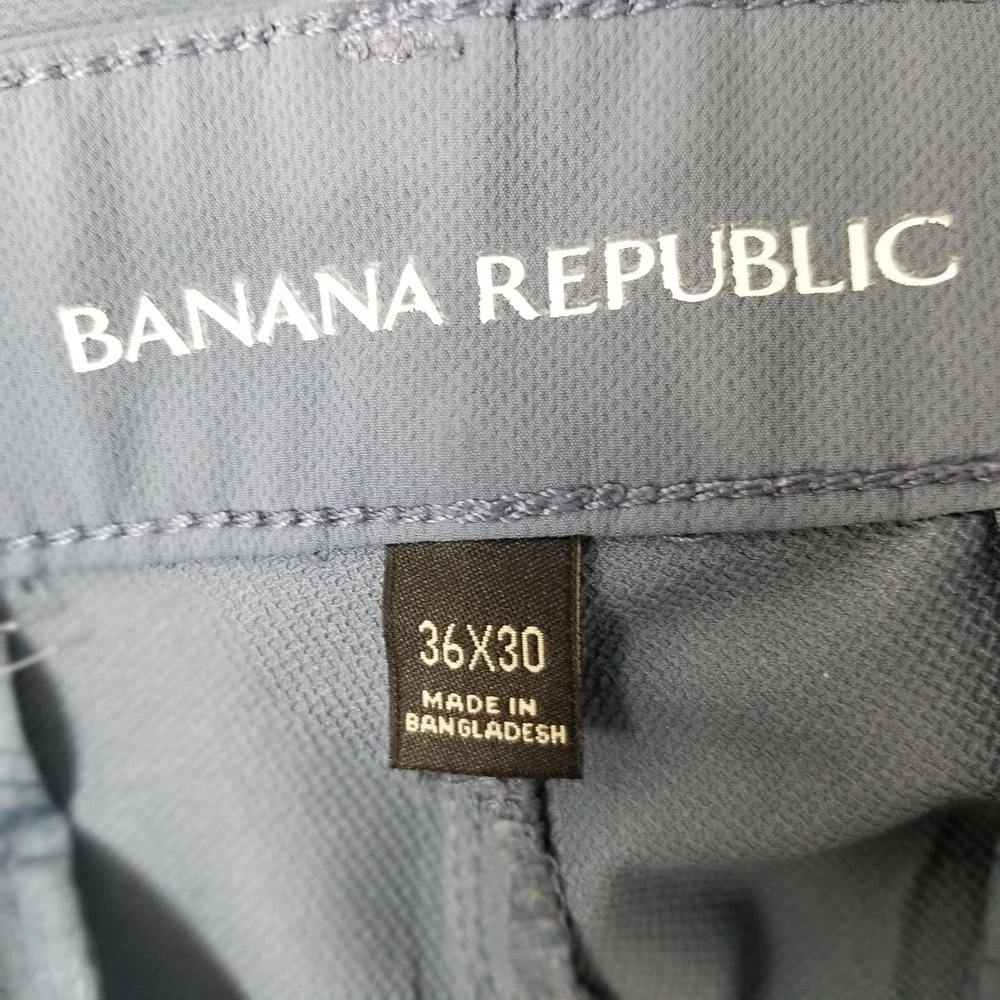 Banana Republic Pants Mens 36x30 Blue Performance Chino Straight Leg Polyester